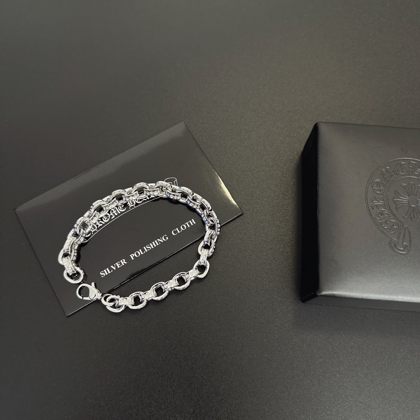 Chrome Hearts Chromatic Heart Silver Bracelet